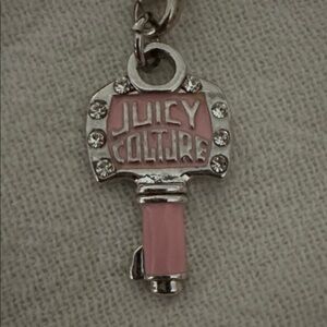 Juicy Couture Pink and Silver Key Pendant
